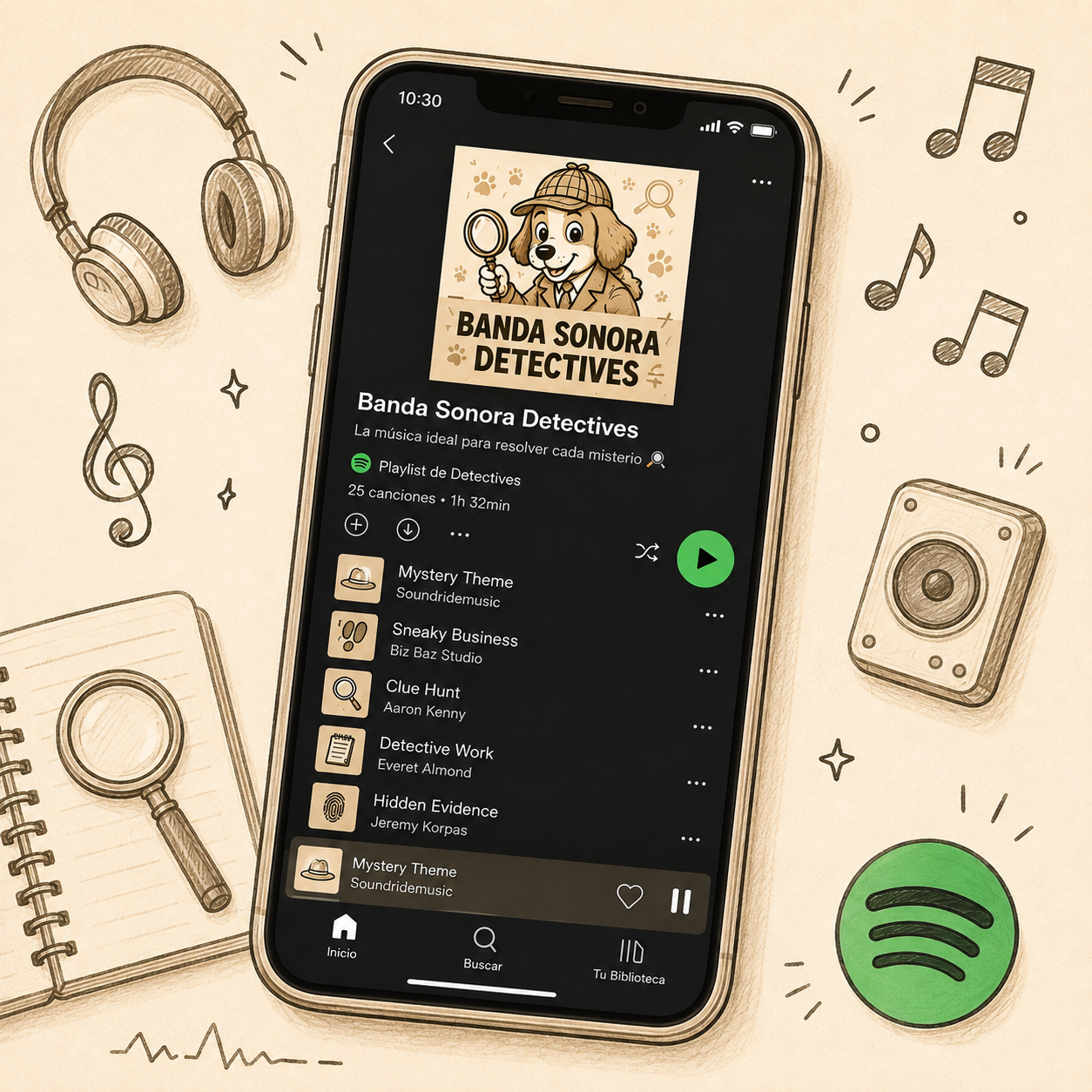 Playlist de Spotify ambientada