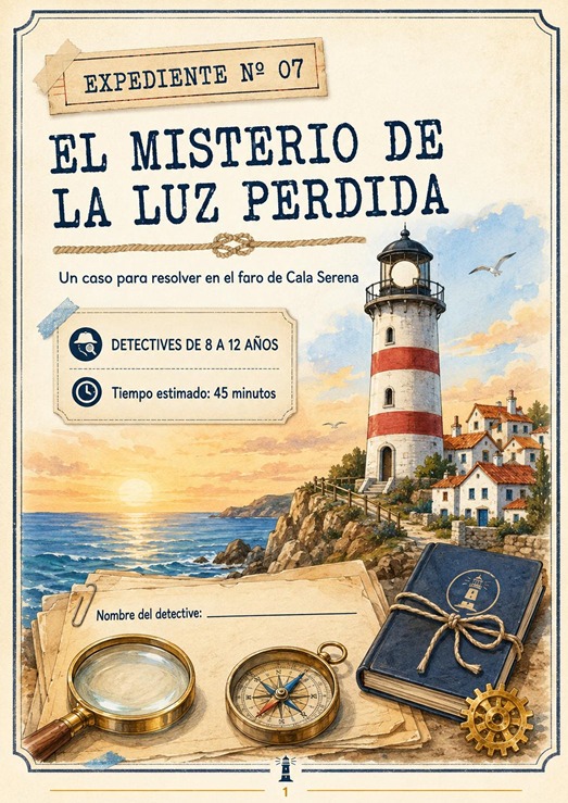 Portada del caso El misterio de la luz perdida en el faro de Cala Serena