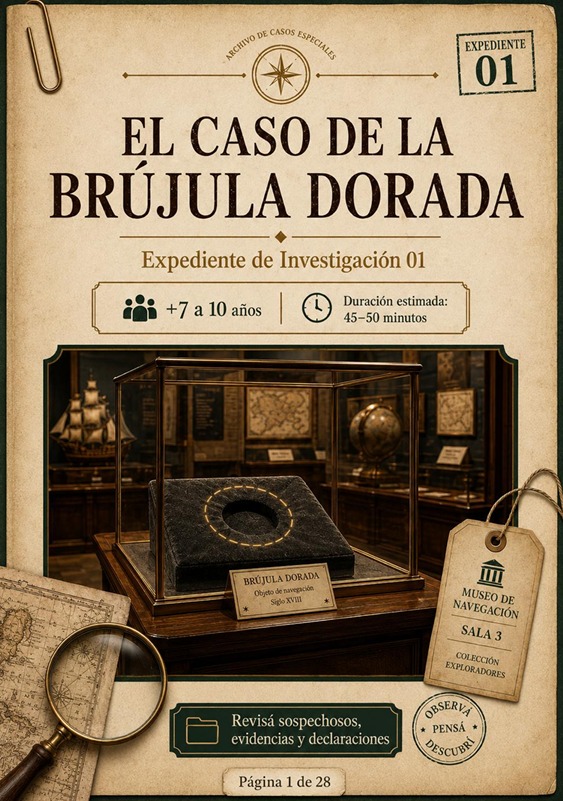 Portada del caso de la Brújula Dorada